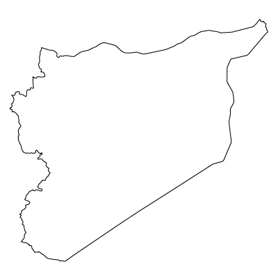 シリア・アラブ共和国無料フリーイラスト｜無地(白)